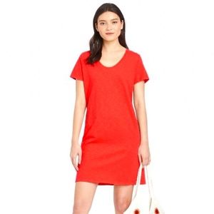 NWOT Universal Thread Scoop Neck T Shirt Dress Orange Size Small